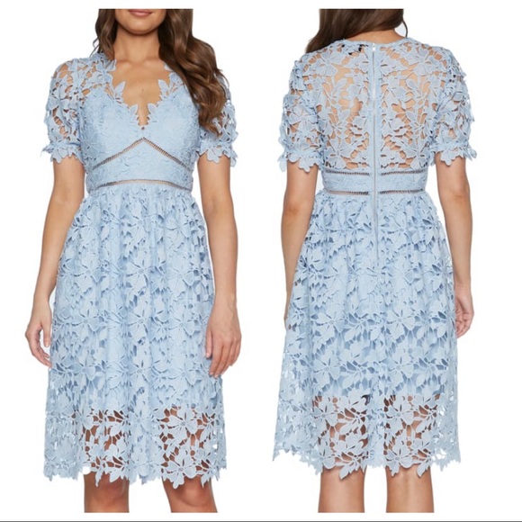 Bardot Dresses & Skirts - Bardot NEW Ricko Pastel Blue Lace Dress